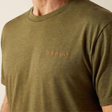 Ariat Roper Seals Mens Short Sleeved Tee - Military Heather [sz:s]