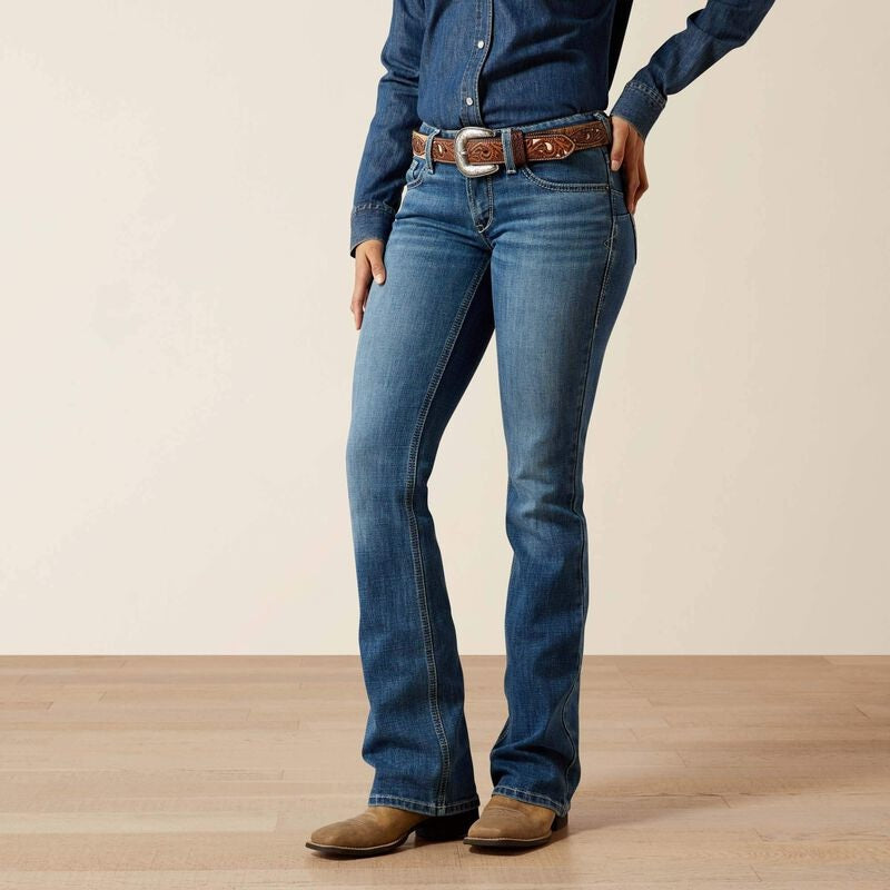 Ariat Womens Aisha Mid Rise Boot Cut Jean - Ithica