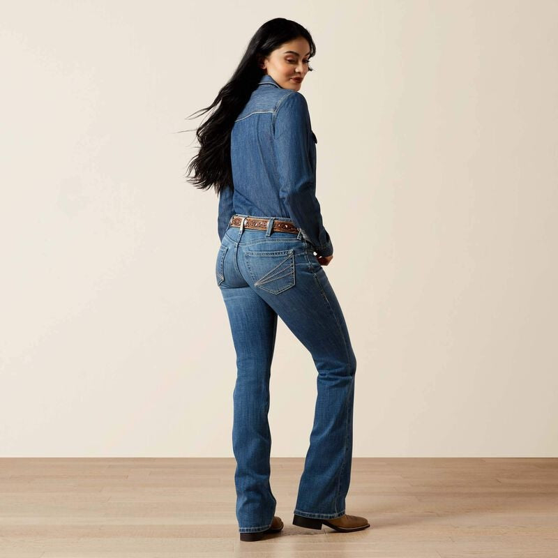 Ariat Womens Aisha Mid Rise Boot Cut Jean - Ithica