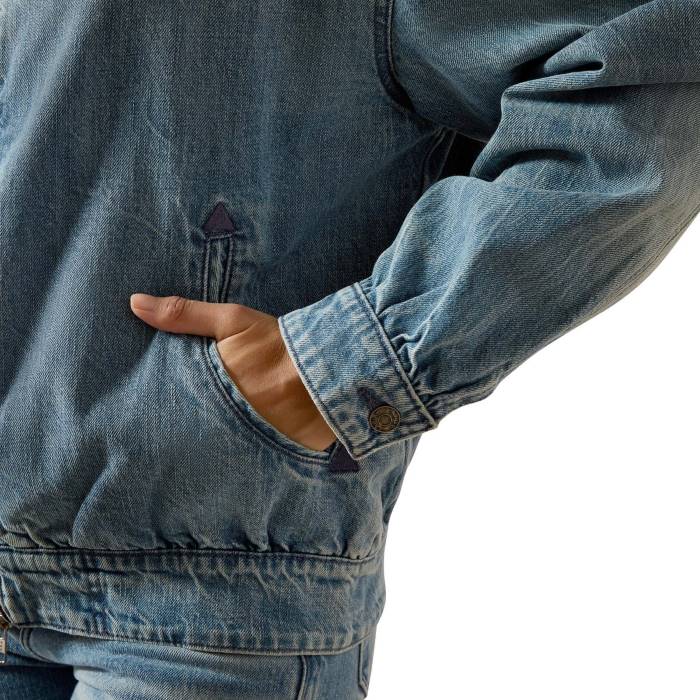 Ariat Cheyenne Womens Denim Bomber Jacket - Candy [sz:xs]