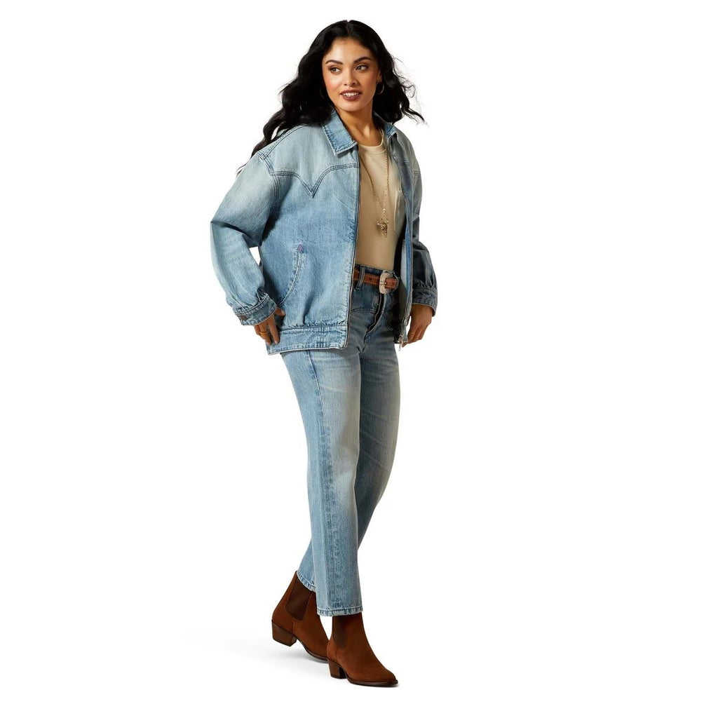 Ariat Cheyenne Womens Denim Bomber Jacket - Candy [sz:xs]