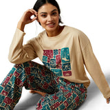 Ariat Womens Dreams Pajama Set Western Blocks