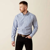 Ariat Brett Mens Wrinkle Free Long Sleeve Shirt - Grey [sz:m]