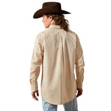 Ariat Mens Pro Walt Fitted Long Sleeve Shirt - Beige [sz:s]