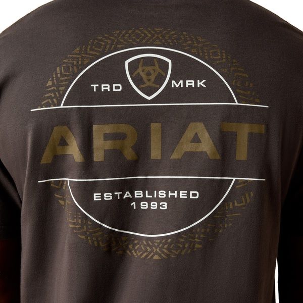 Ariat Southwest Wooden Reticle Short Sleeve Mens Tee - Vintage Black [sz:m]