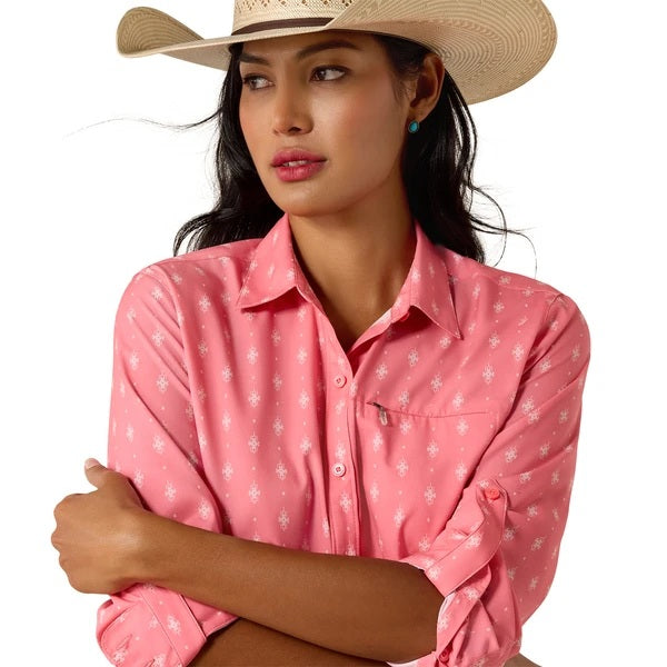Ariat Womens Venttek Long Sleeve Shirt - Sun Kissed Coral 