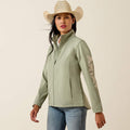 Ariat Womens Logo Softshell Jacket - Sea Spray Heather [sz:s]