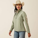 Ariat Womens Logo Softshell Jacket - Sea Spray Heather [sz:s]