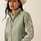 Ariat Womens Logo Softshell Jacket - Sea Spray Heather [sz:s]