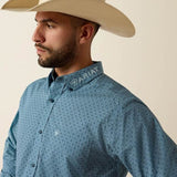Ariat Team Jensen Mens Long Sleeve Shirt - Navy/light Blue