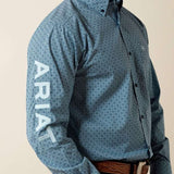 Ariat Team Jensen Mens Long Sleeve Shirt - Navy/light Blue
