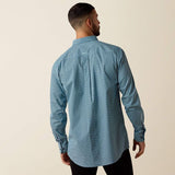 Ariat Team Jensen Mens Long Sleeve Shirt - Navy/light Blue