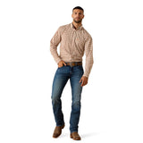 Ariat Ayden Mens Wrinkle Free Fitted Long Sleeve Shirt - Golden Oak Plaid [sz:m]