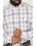 Ariat Mens Pro Series Teddy Classic Fit Long Sleeve Shirt - White Plaid [sz:s]
