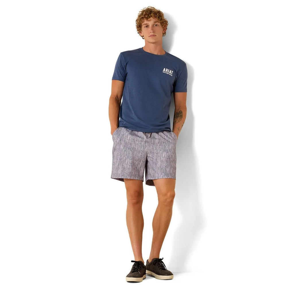 Ariat Outline Shop Short Sleeve T Shirt - Navy Heather [sz:s]
