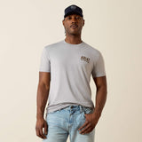 Ariat Outline Shop Short Sleeve T Shirt - Pewter [sz:m]