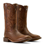 Ariat Mens Highland Toughstock Wide Square Toe Boots - Distressed Brown/tack Room Brown [sz:9.0ee]