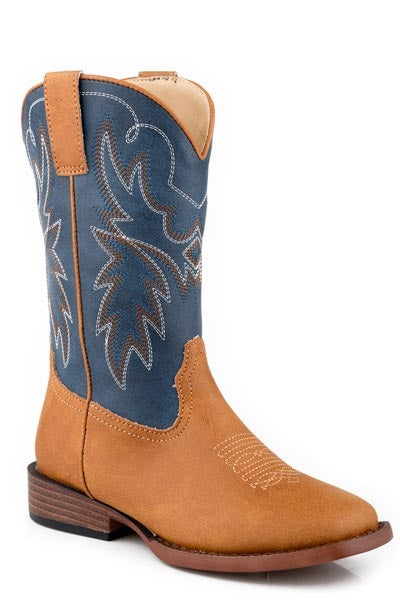 Roper Big Kids Heritage - Tan/navy [sz:4.0]
