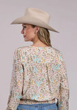 Stetson Prairie Floral Womens Long Sleeve Blouse [sz:s]