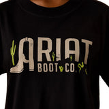 Ariat Boot Logo Womens Short Sleeve Tee - Black [sz:s]