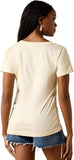 Ariat Steer Tomb Womens Short Sleeve Tee - Cream [sz:s]