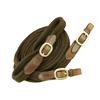 REINS COTTON PLAITED SPLIT W/BUCKLE BROWN
