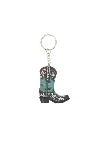 PURE WESTERN TURQUOISE BOOT KEYCHAIN
