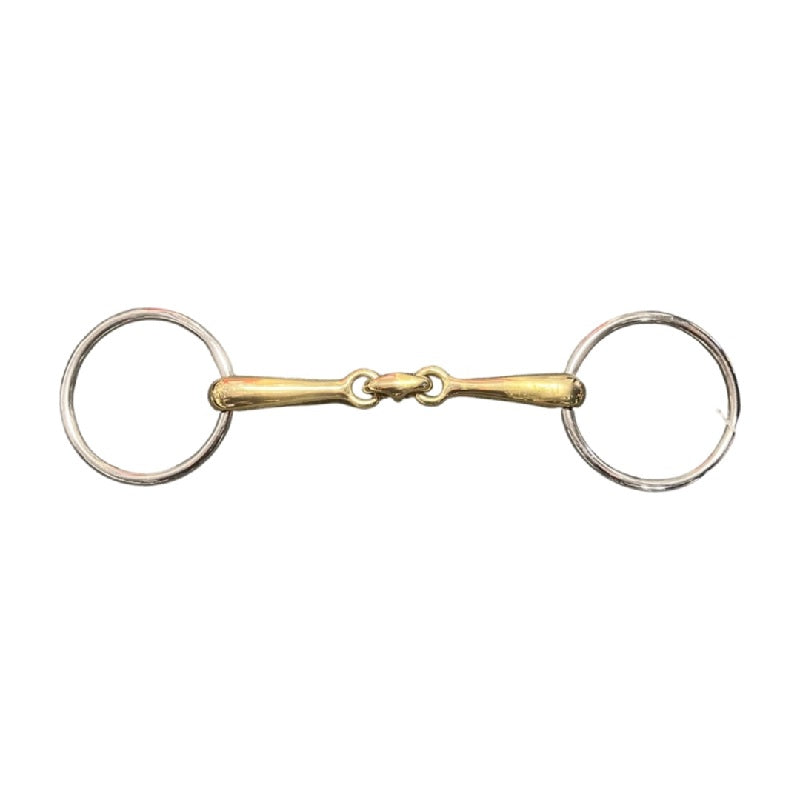 Bit Cavalier Loose Ring Training Snaffle Bit With Gold Mouth