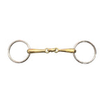 BIT CAVALIER LOOSE RING TRAINING SNAFFLE BIT WITH GOLD MOUTH