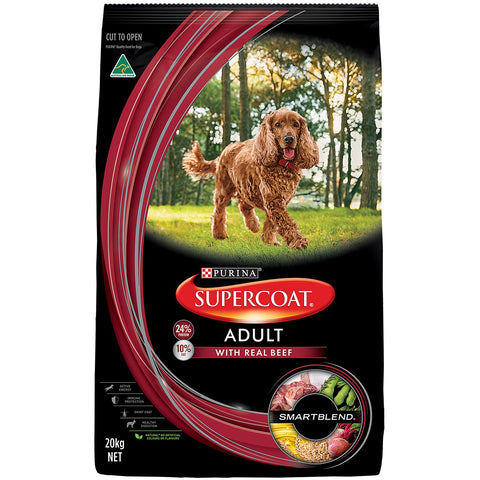 SUPERCOAT DOG ADULT BEEF 18KG