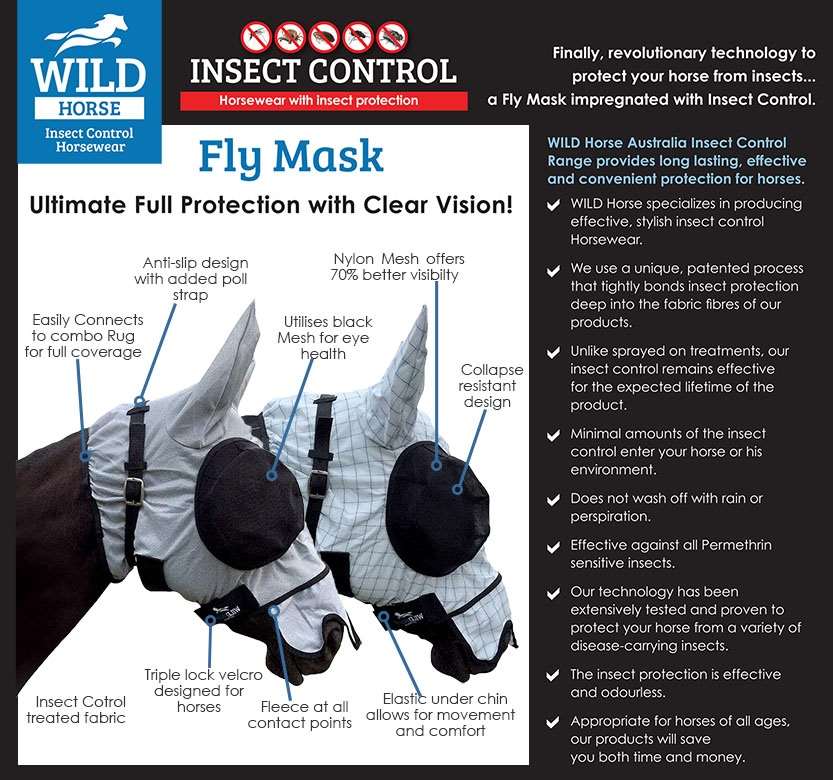 WILD HORSE FLY MASK RIPSTOP [SZ:FULL]