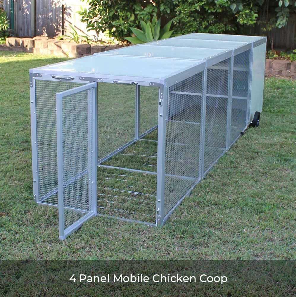 CHICKEN TRACTOR 4 PANEL - EASY TO MOVE 