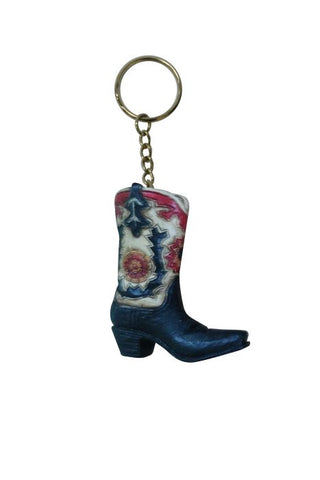 PURE WESTERN BOOT KEYCHAIN - RED & BLACK 
