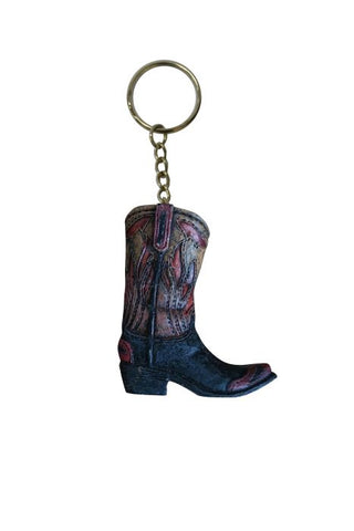 PURE WESTERN BOOT KEYCHAIN - RED PATTERNS