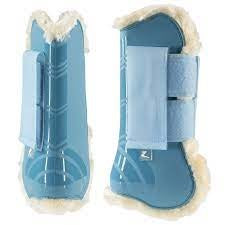 HORZE CALIBER TENDON FETLOCK BOOT SET ADRIATIC BLUE