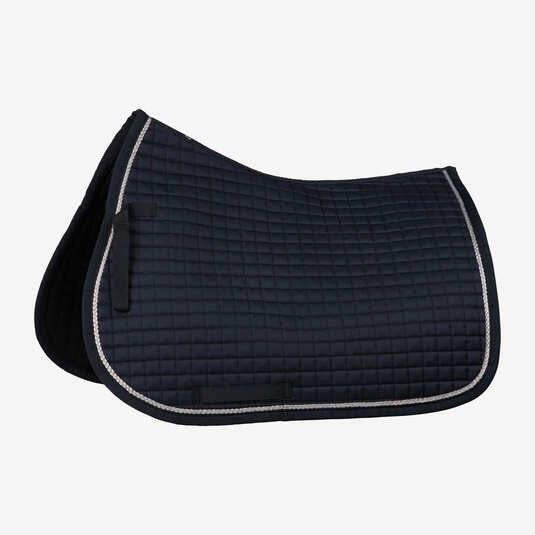 Horze Glarus Ap Saddlepad With Braiding - Dark Navy