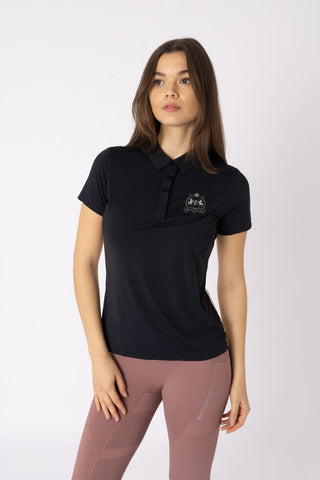 B VERTIGO WOMENS DAPHNE SEAMLESS POLO SHIRT [SZ:36]