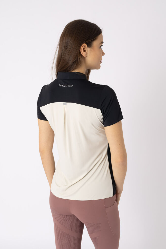 B VERTIGO WOMENS DAPHNE SEAMLESS POLO SHIRT [SZ:36]