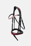HORZE PHYSICAL SOPHISTICATION BRIDLE - BLACK/RED