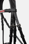 HORZE PHYSICAL SOPHISTICATION BRIDLE - BLACK/RED
