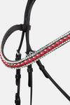 HORZE PHYSICAL SOPHISTICATION BRIDLE - BLACK/RED