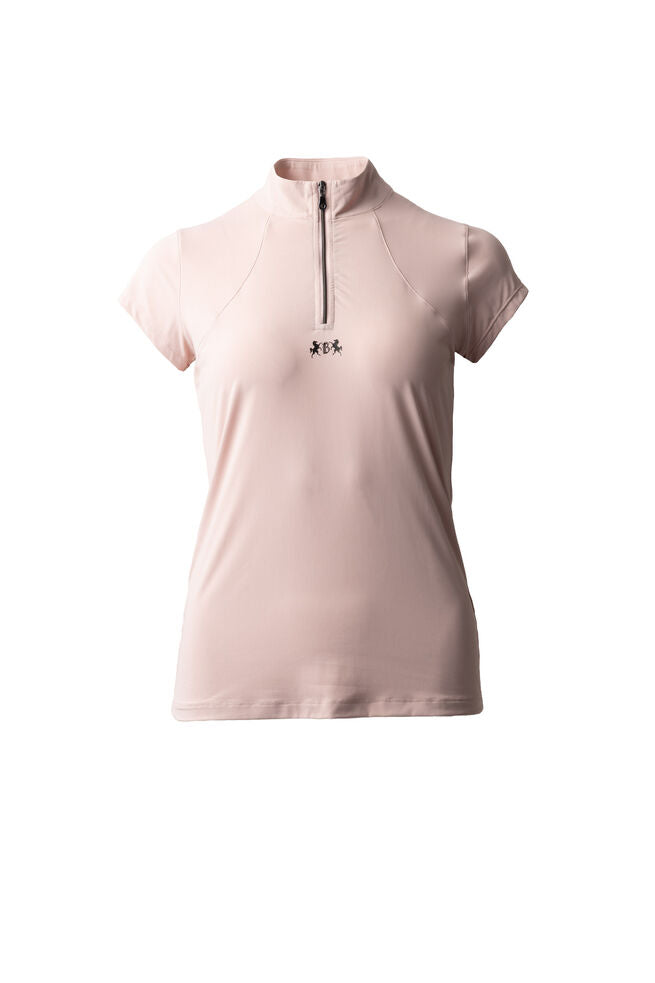 B Vertigo Joelle Short Sleeve Training Shirt - Sepia Rose [sz:32]