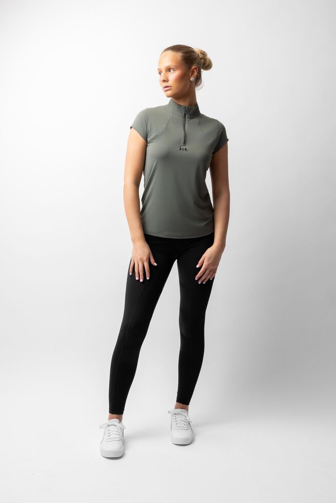 B Vertigo Joelle Short Sleeve Training Shirt - Mulled Basil [sz:38]