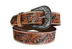 ROPER BELT FLORAL HAND TOOLED