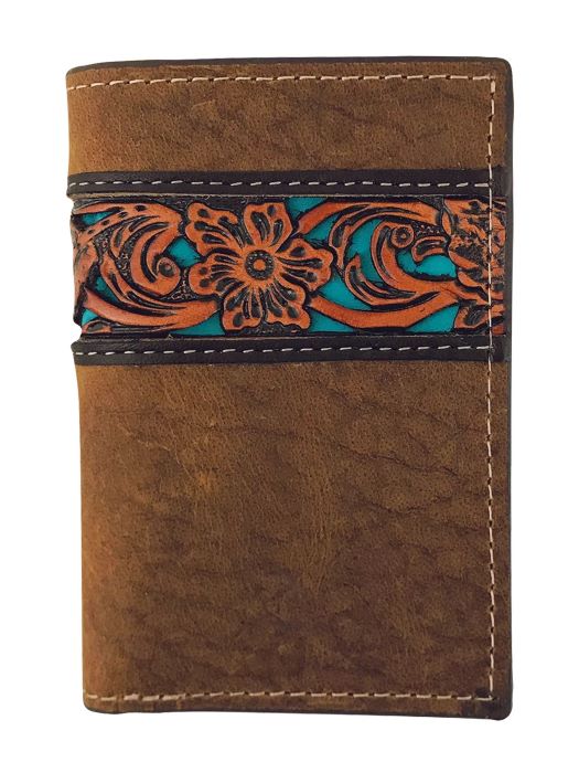 ROPER TRI-FOLD WALLET 8149100 - TOOLED LEATHER [SZ:44]