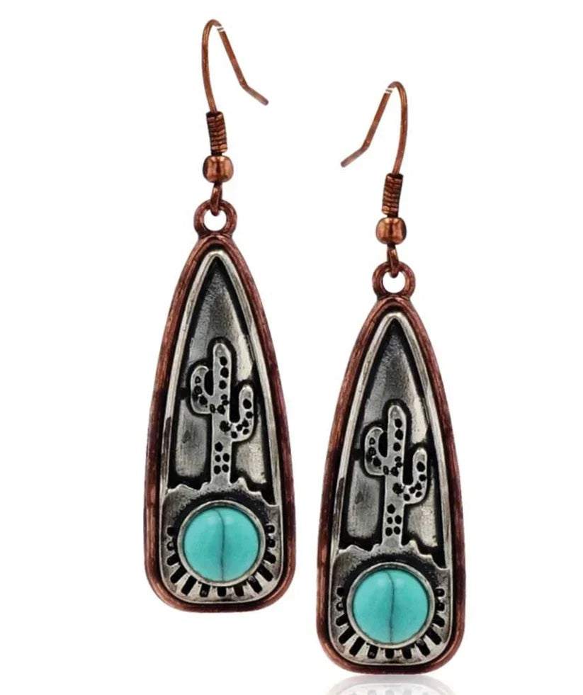 Montana Attitude Southwest Skyline Turquoise Earrings