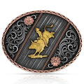 Montana Attitude Buckle - Tri Colour Rodeo
