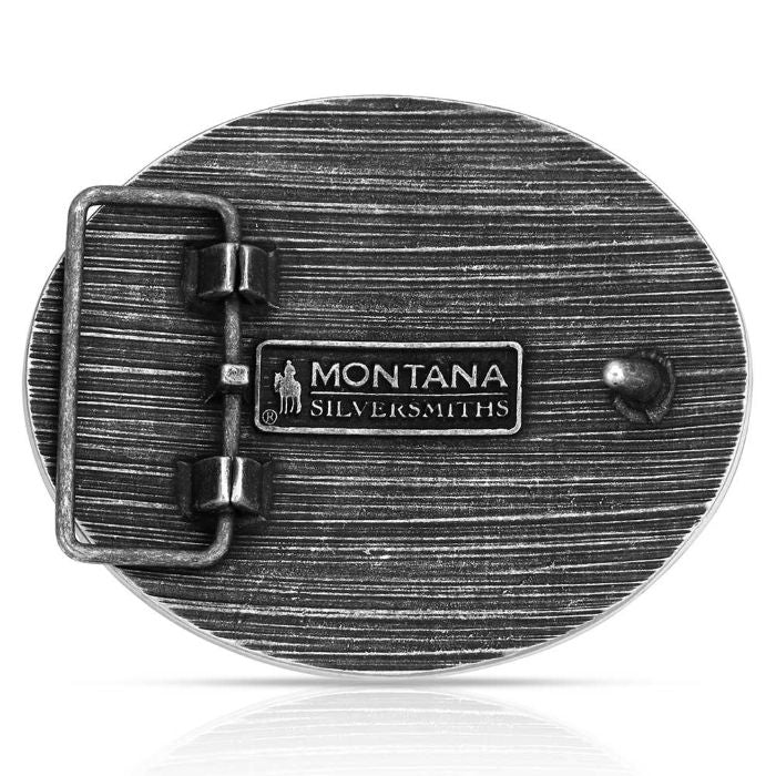 Montana Attitude Buckle - Tri Colour Rodeo