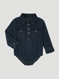 Wrangler Baby Western Longsleeve Bodysuit - Denim [sz:3-6m]