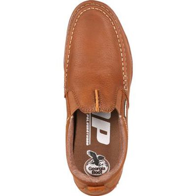 Georgia Cedar Falls Mens Moc Toe Slip On - Tan
